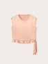 Satin blouse with knot image number 4