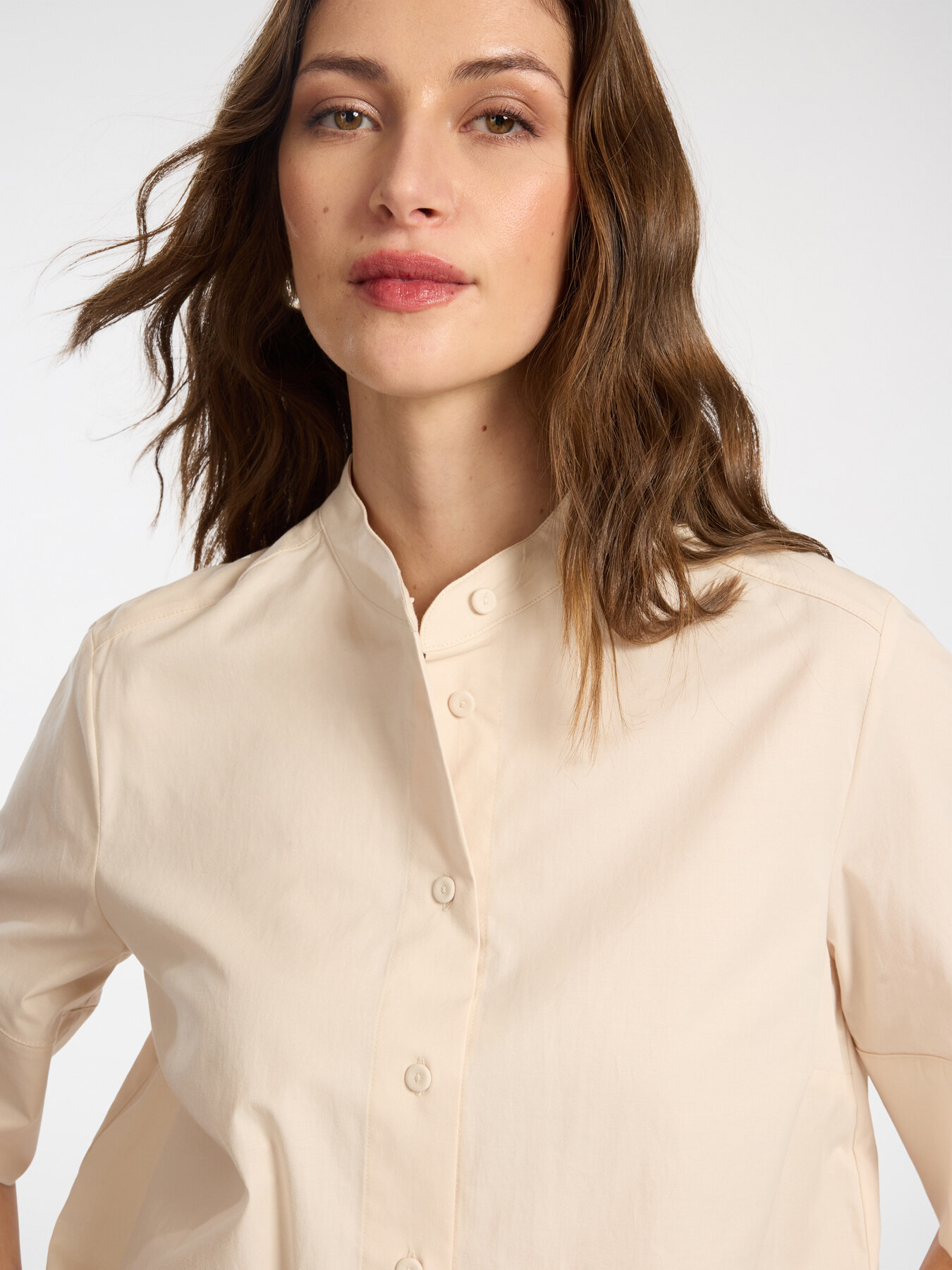 Shirt with mandarin collar image number 3
