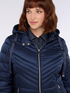 Quilted down jacket with chevron pattern and hood image number 2