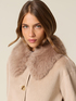 Cappotto corto con collo peluche image number 2