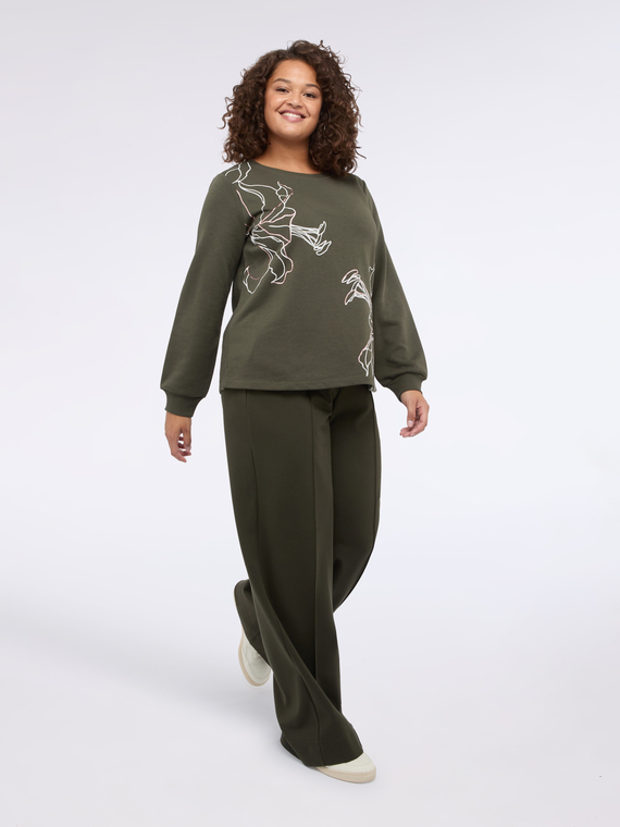 Sweatshirt with floral print