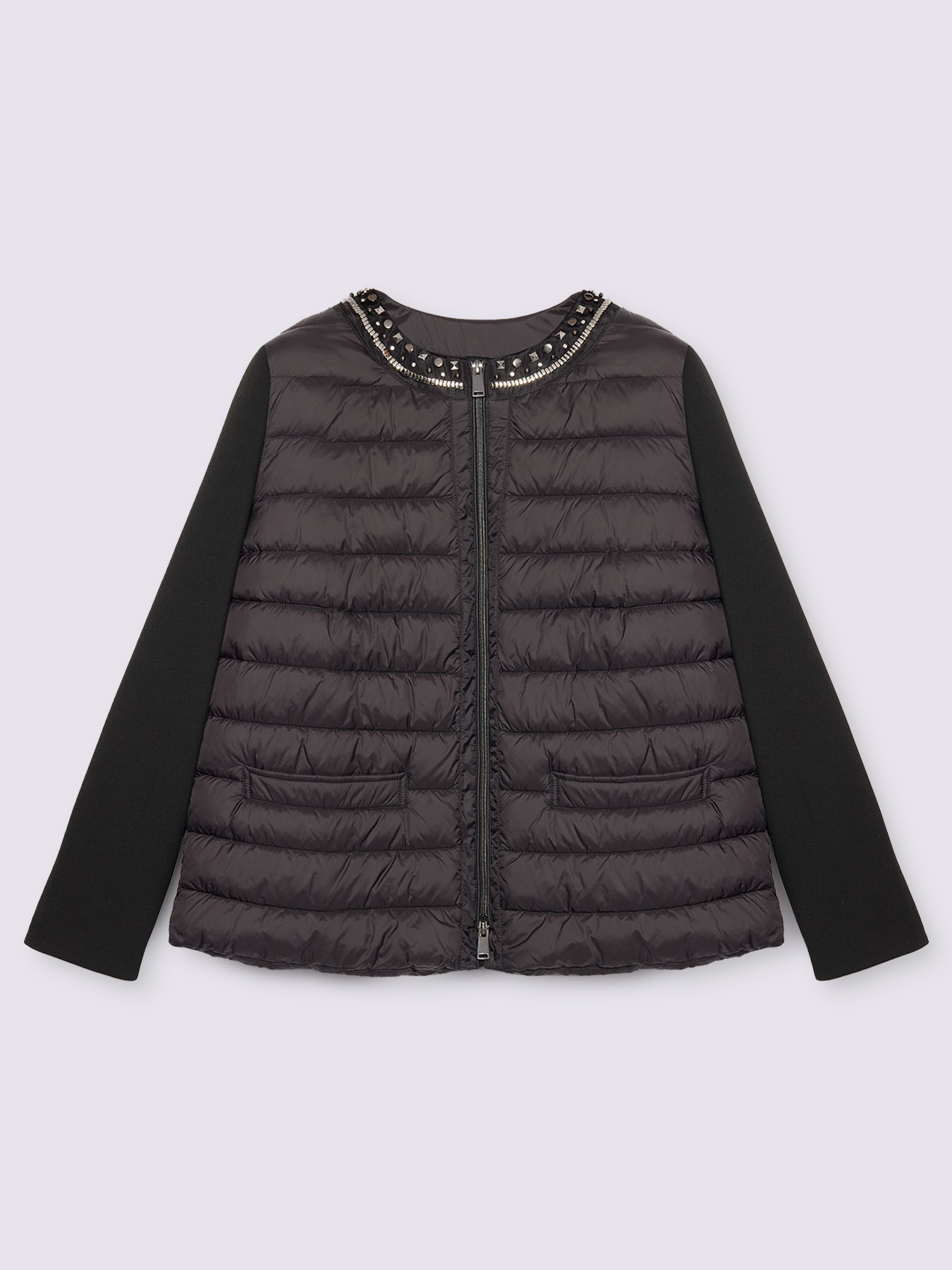 Two-material down jacket with jewel detail and Sorona&reg; Aura padding image number 4