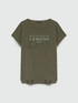 T-shirt with writing and embroidery image number 4
