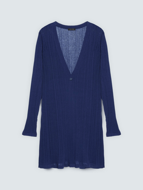 Ribbed knit shrug or cover-up with bell sleeves