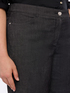 Jeans wide leg con bottone gioiello image number 3