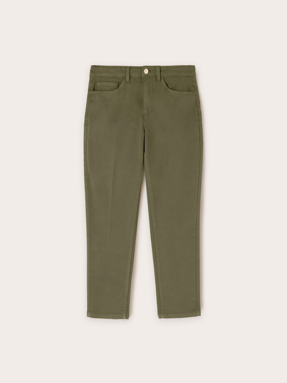 Cotton Rianne carrot fit trousers
