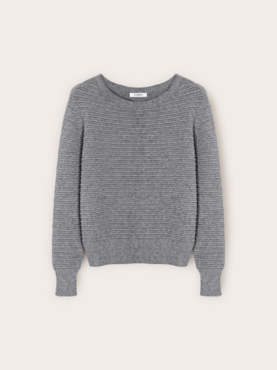 Maglia a coste in misto viscosa