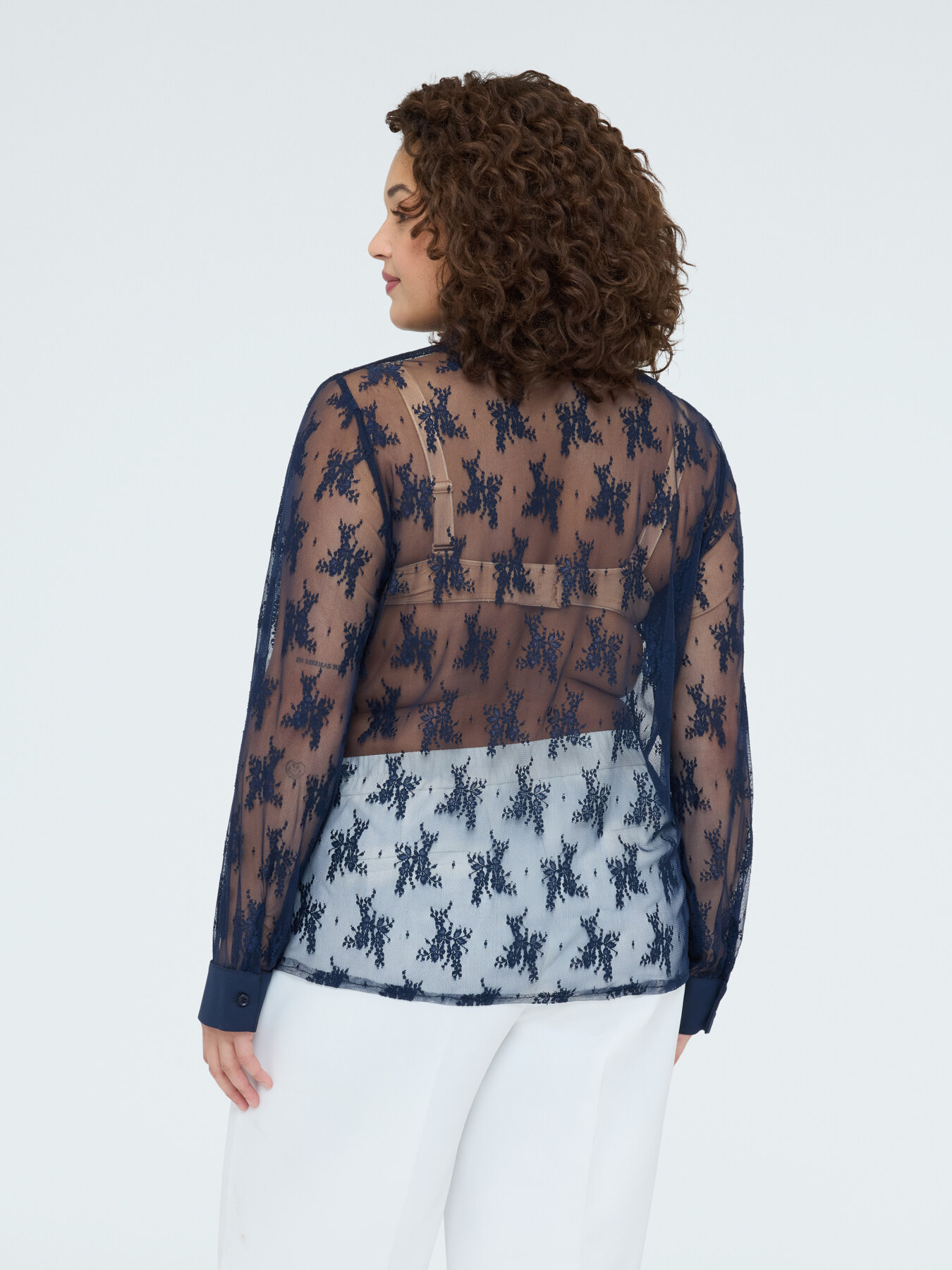 Spitzenbluse mit R&uuml;schen image number 1