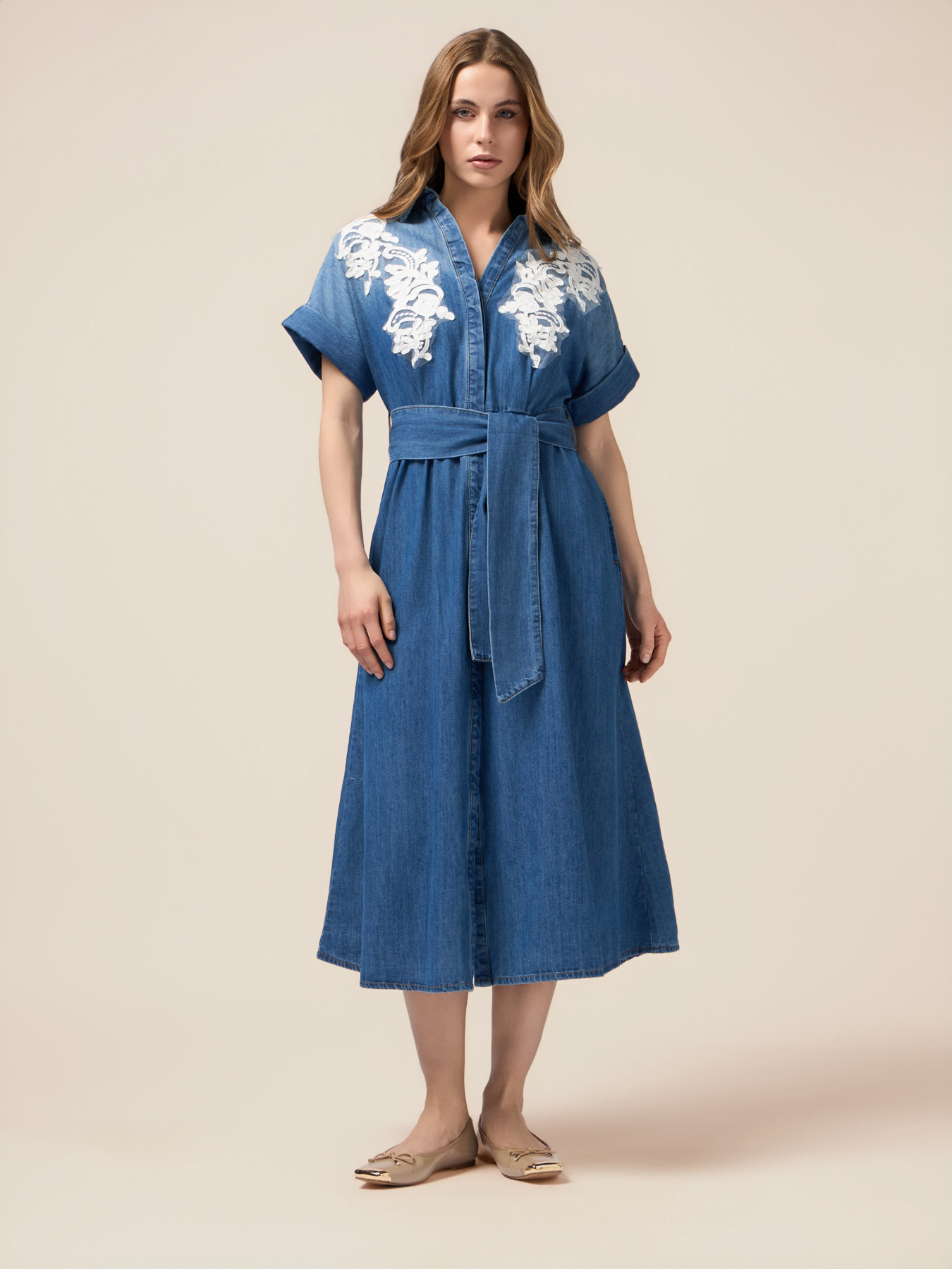 Chemisier en denim avec broderies image number 0