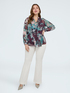 Floral print blouse in crepe image number 0