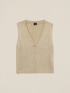 Sleeveless fine knit cardigan image number 3