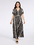 Long dress with tie-dye print image number 0