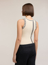 Sleeveless sweater with decorative stitching image number 1