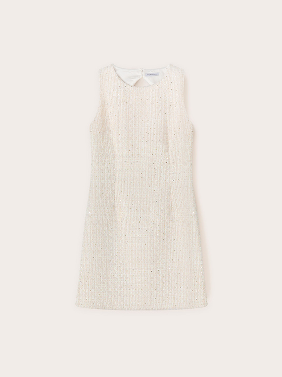Vestito a tubino in tweed lurex