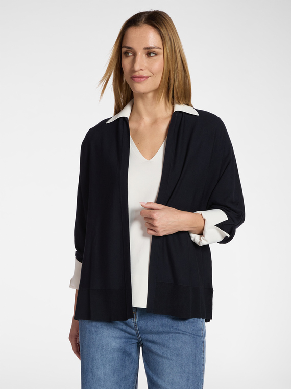 Offene Vorne Strickjacke aus Viskosemischung