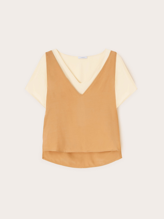 Blouse double en viscose