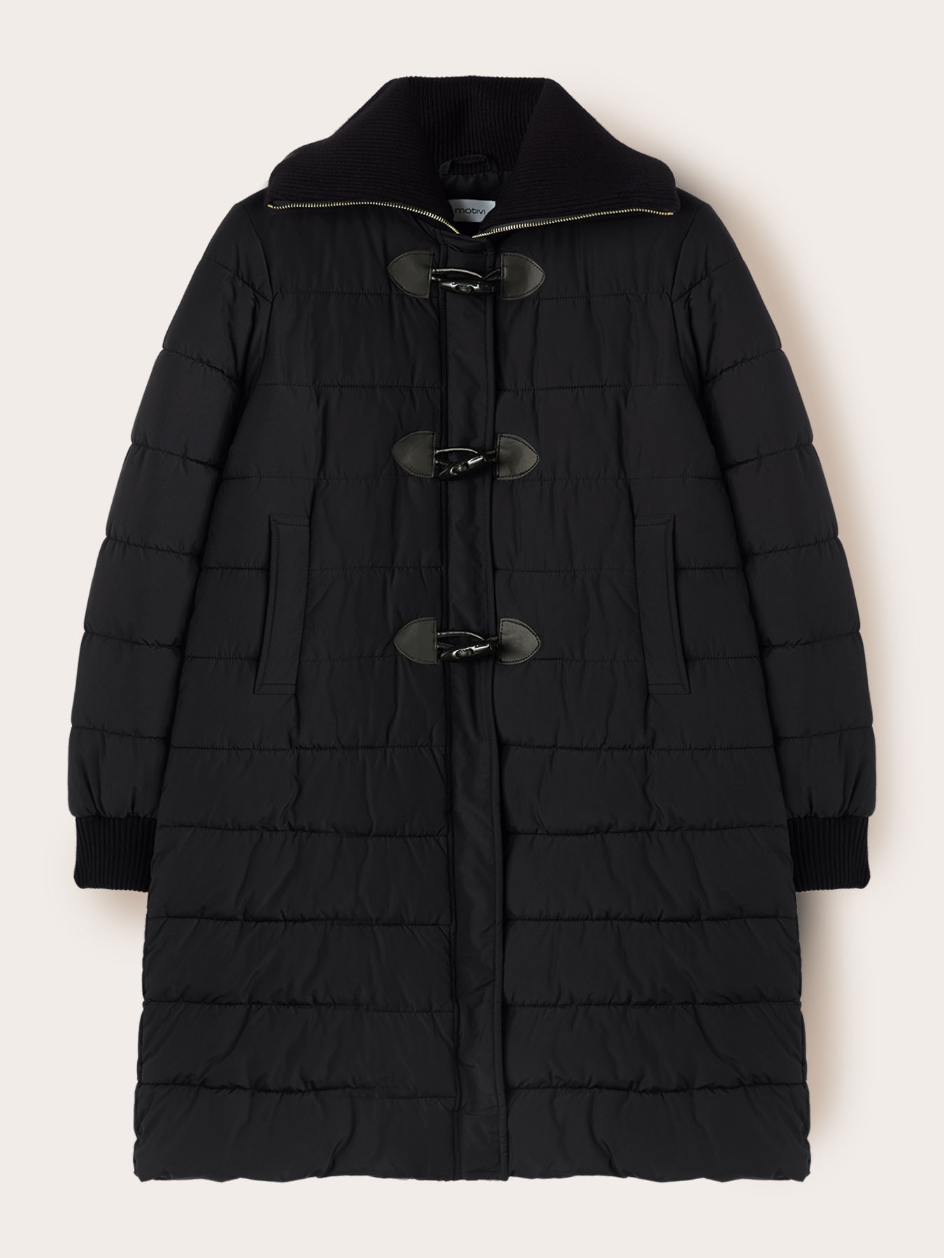 Down jacket with knit collar image number 4