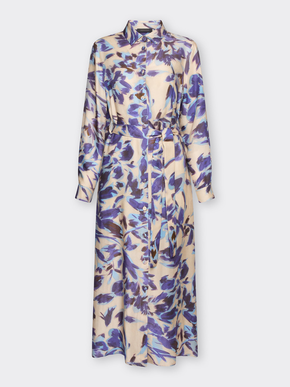 Printed shirt dress