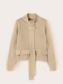 Cardigan din tricot gros cu curea image number 4