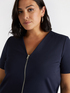 Robe courte avec zip et plis image number 3