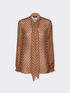 Printed blouse with sash image number 4
