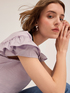T-shirt with flounce sleeves image number 2