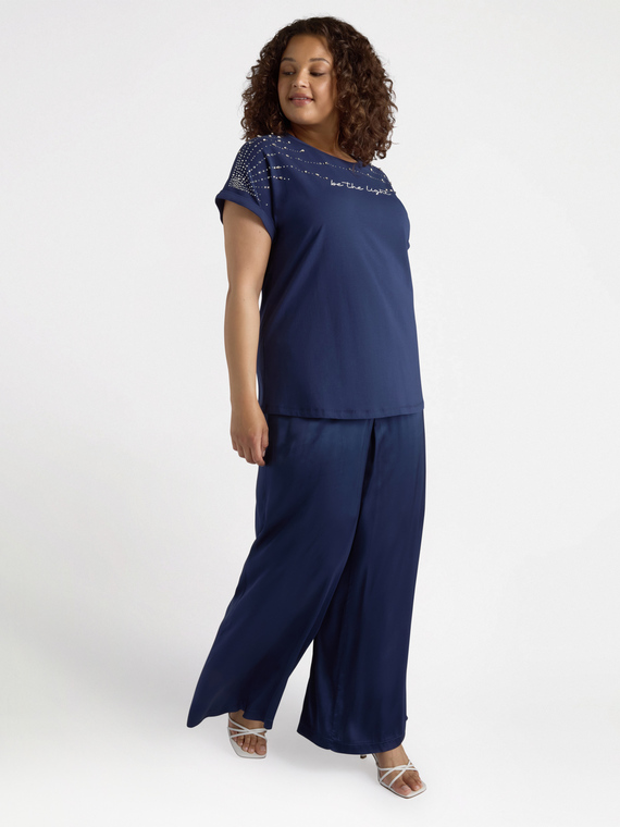 Satin palazzo trousers