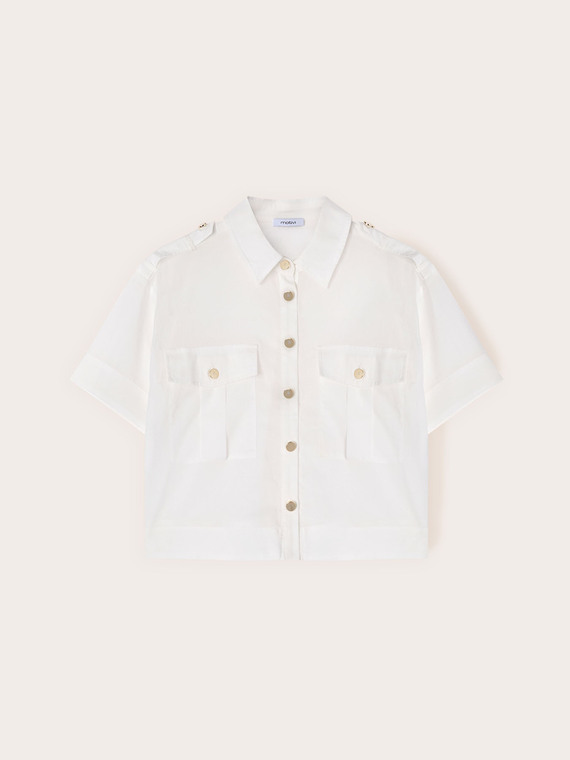 Chemise en mousseline avec poches