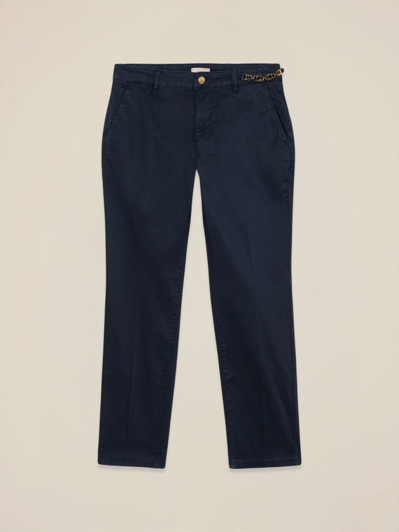 Cotton-lyocell chino trousers