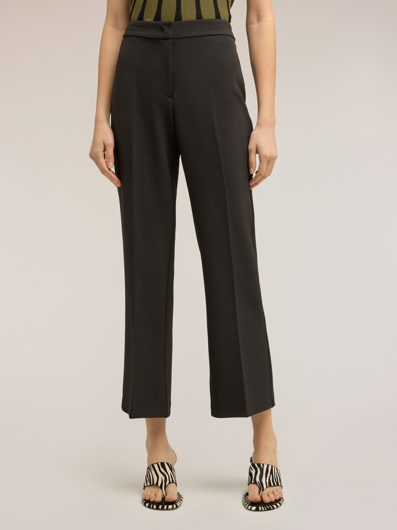Cropped cady crepe trousers image number 2