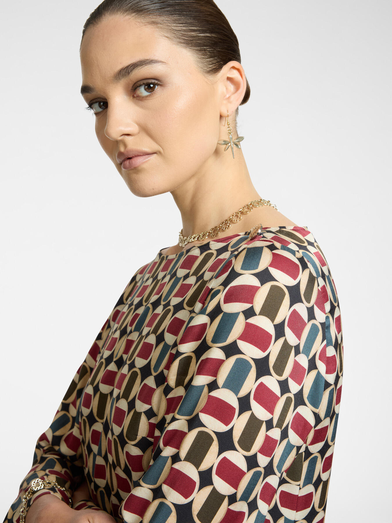 Robe &agrave; imprim&eacute; g&eacute;om&eacute;trique image number 3