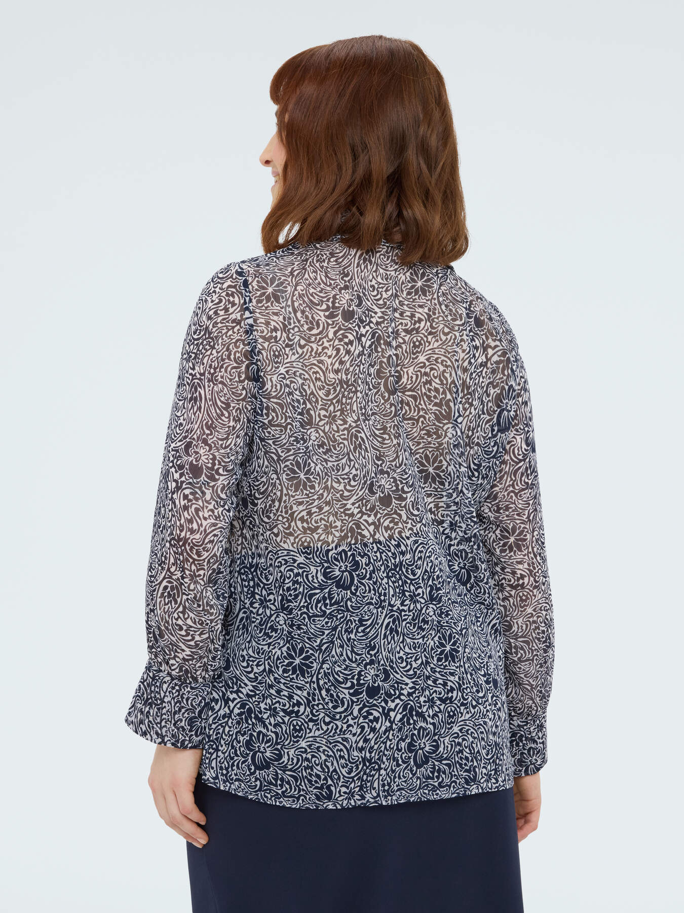 Camicia in creponne con stampa floreale image number 1