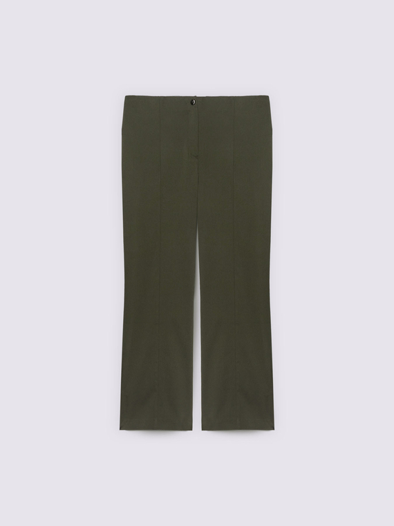 Pantaloni kick flare in viscosa