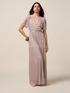 Robe longue en lurex plissé image number 0