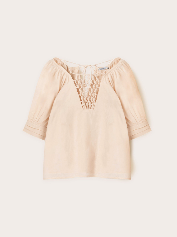 Ethno-Bluse mit Stickerei