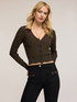 Cardigan in maglia fine a coste image number 0