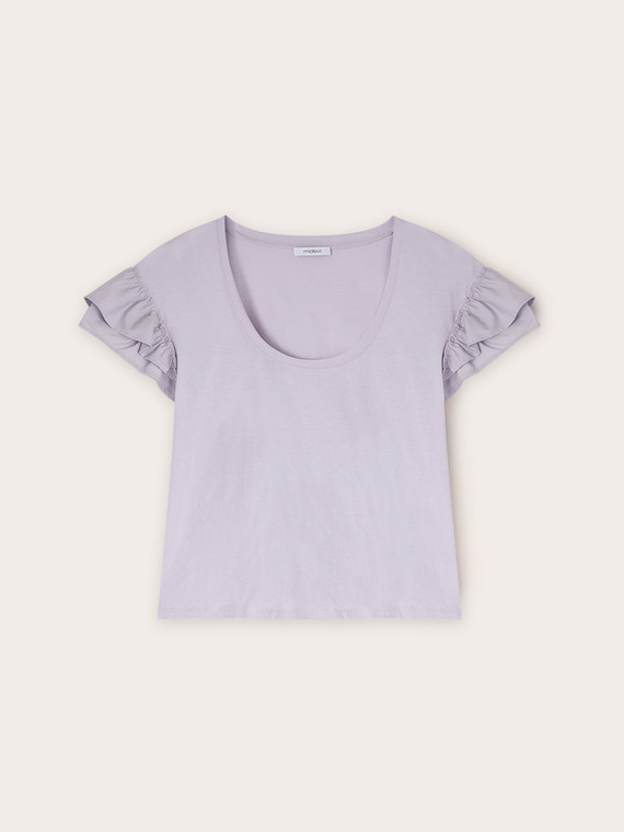 T-shirt avec manches à volant