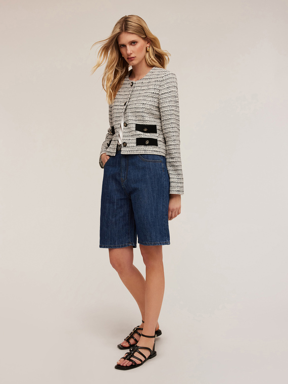 Veste en tweed avec poches