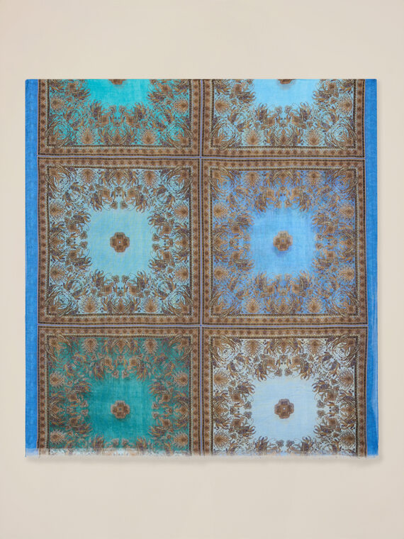 Patterned foulard scarf