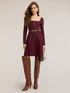 Flare dress in mixed lurex knit image number 0