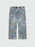 Cropped jeans with floral pattern image number 5