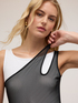 Top in jersey con canotta in tulle image number 3