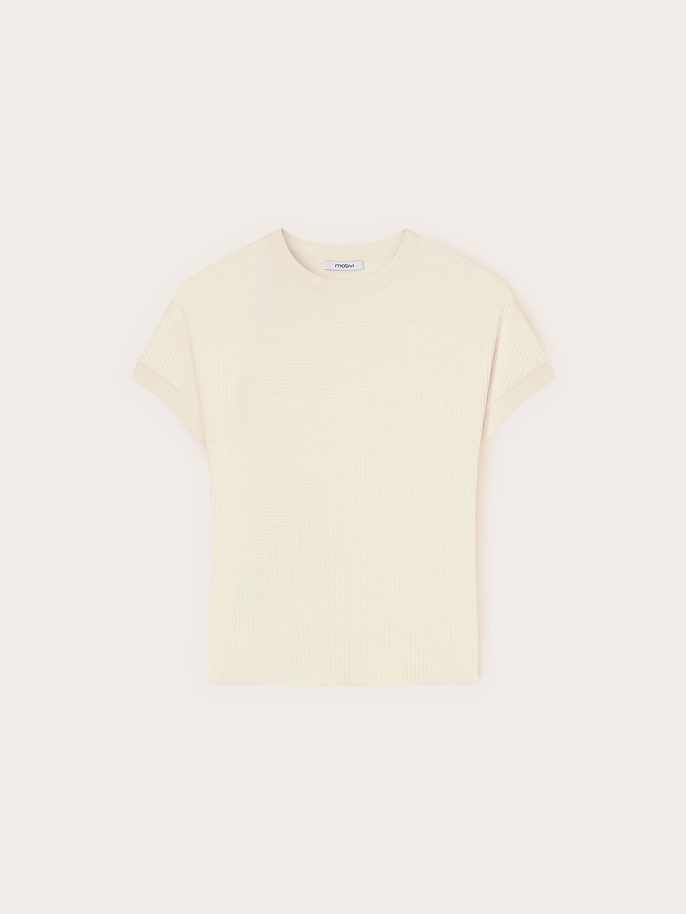 Ribbed knit top with kimono sleeve image number 4