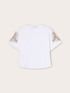 Jersey t-shirt with floral embroidery image number 4