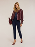 Regular pants with eyelet pattern image number 0