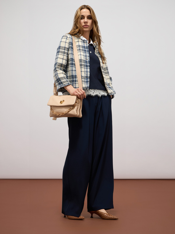 Palazzo pants in fluid fabric