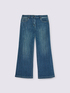 Wide Leg Jeans with rhinestone pinstripes image number 4