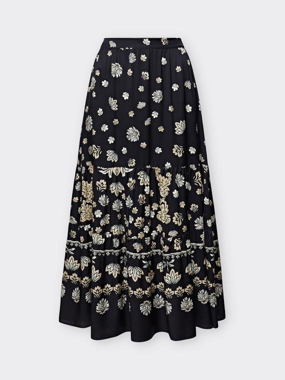 Saia longa estampada