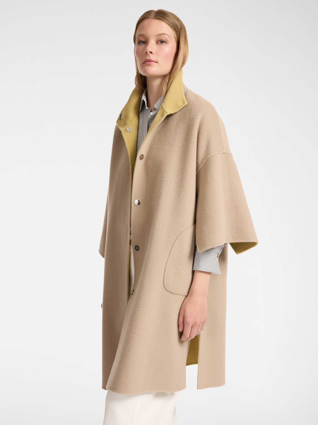 Two-tone reversible coat image number 4