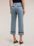 Jean cropped coupe large avec cha&icirc;ne image number 1